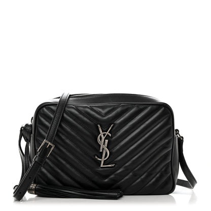 Saint Laurent Calfskin Matelasse Monogram Lou Camera Bag Black 1 of 10