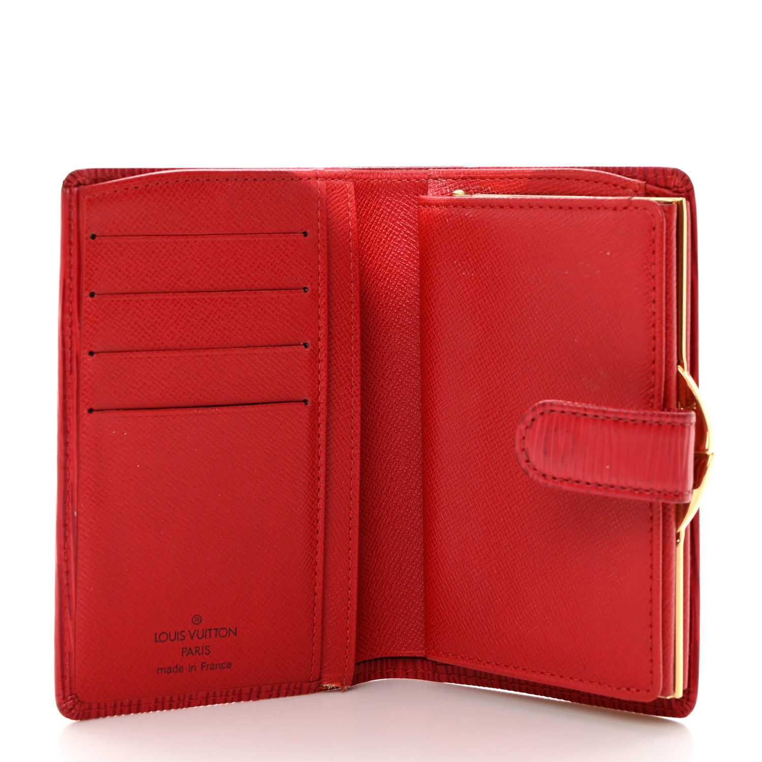 Louis Vuitton Epi French Purse Wallet Castillan Red 5 of 9