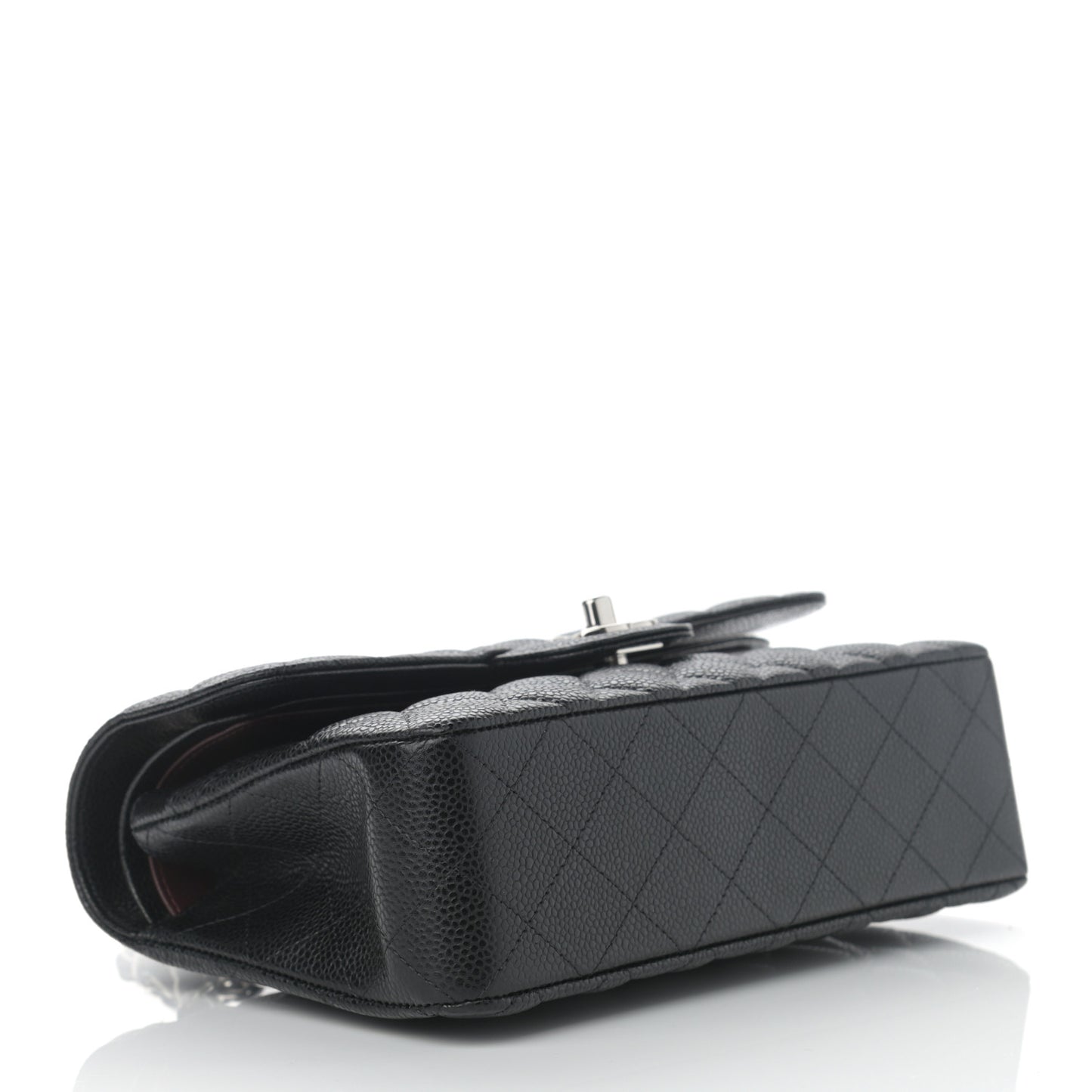 Caviar Quilted Small Double Flap Black