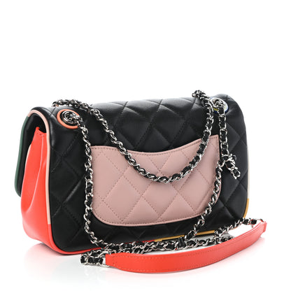 Chanel Lambskin Plexiglass Quilted Small Cuba Color Flap Black Multicolor 3 of 9