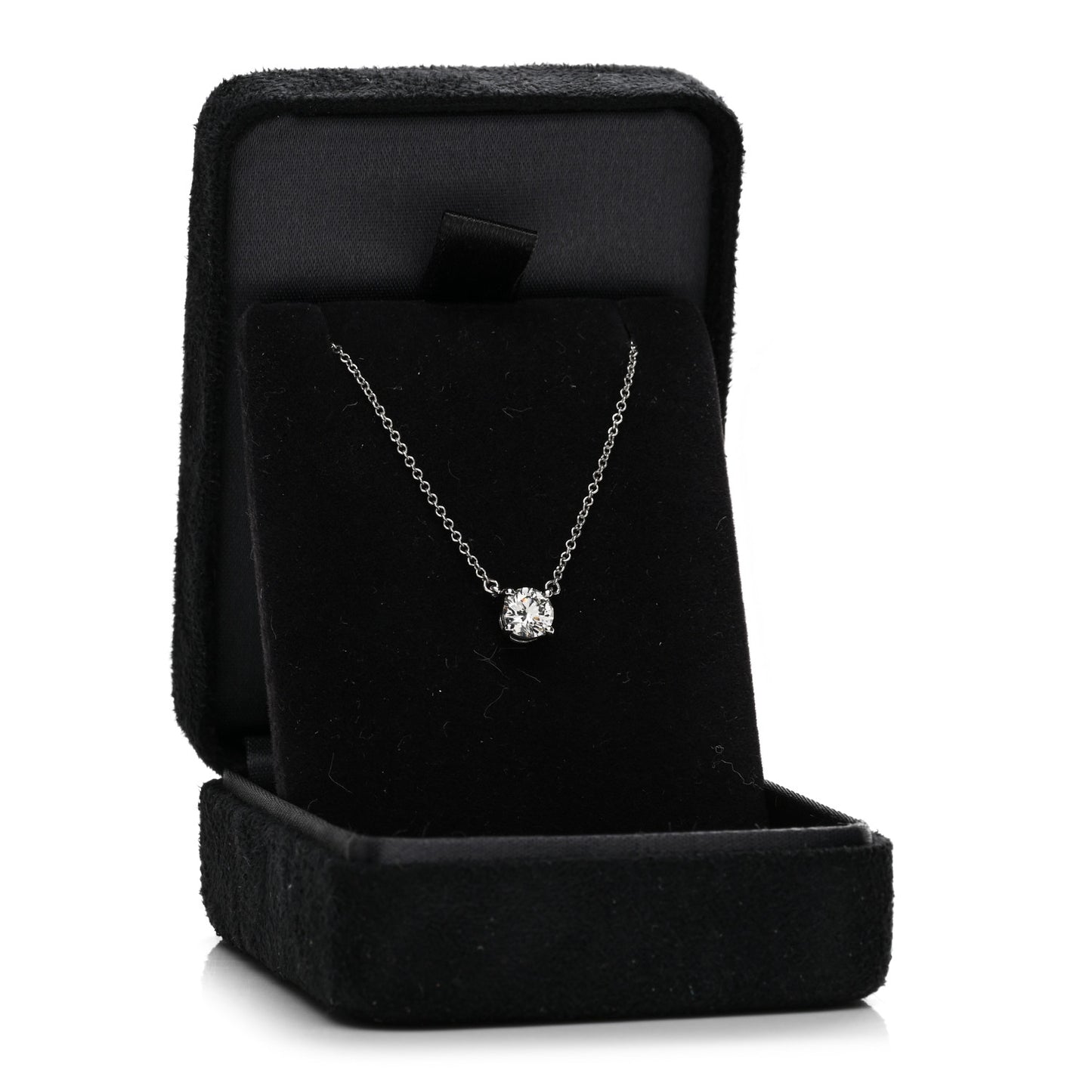 Platinum Diamond .58ct Solitaire Pendant Necklace