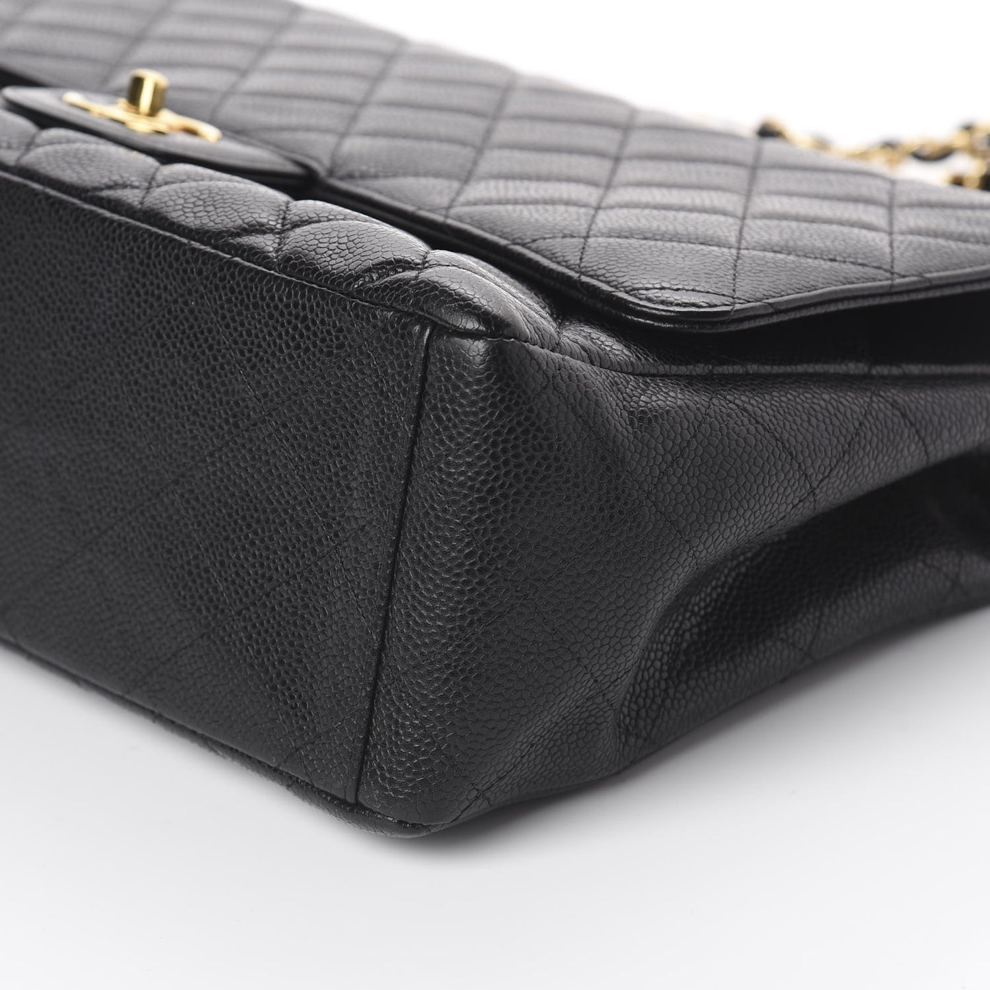 Caviar Quilted Maxi Single Flap Black
