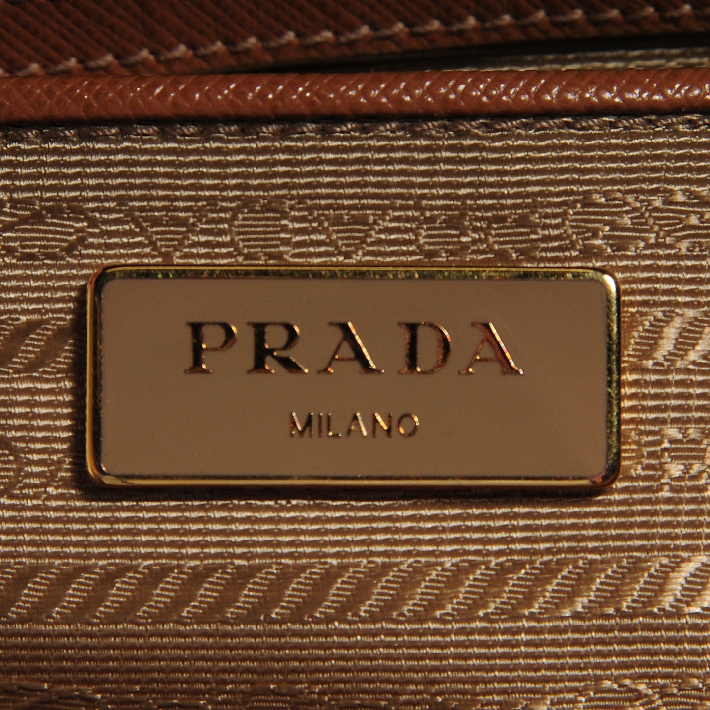 Saffiano Lux Large Double Zip Tote Caramel