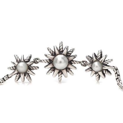 David Yurman Sterling Silver Pearl Starburst Bracelet 5 of 5