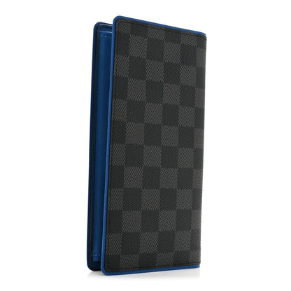 Louis Vuitton Damier Graphite Brazza Wallet Bleu Neon 3 of 7