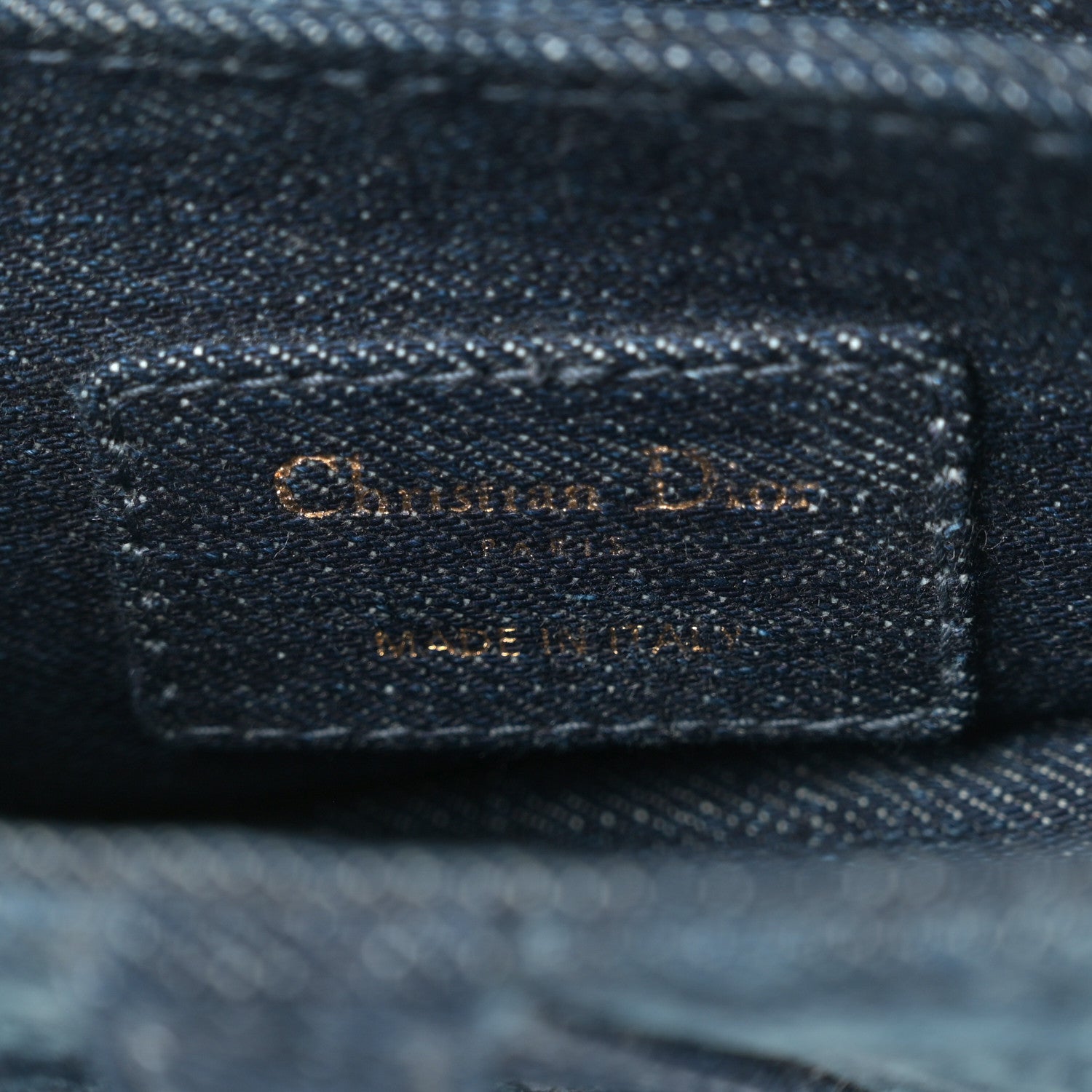 Christian Dior Denim Tie Dye Mini Saddle Bag Blue 6 of 10