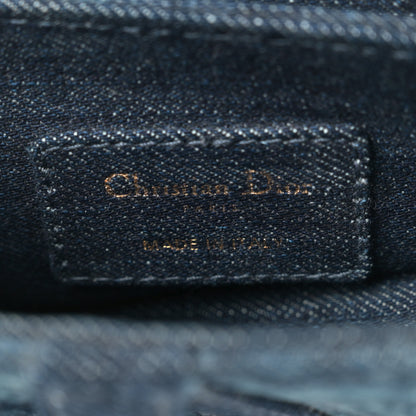 Christian Dior Denim Tie Dye Mini Saddle Bag Blue 6 of 10