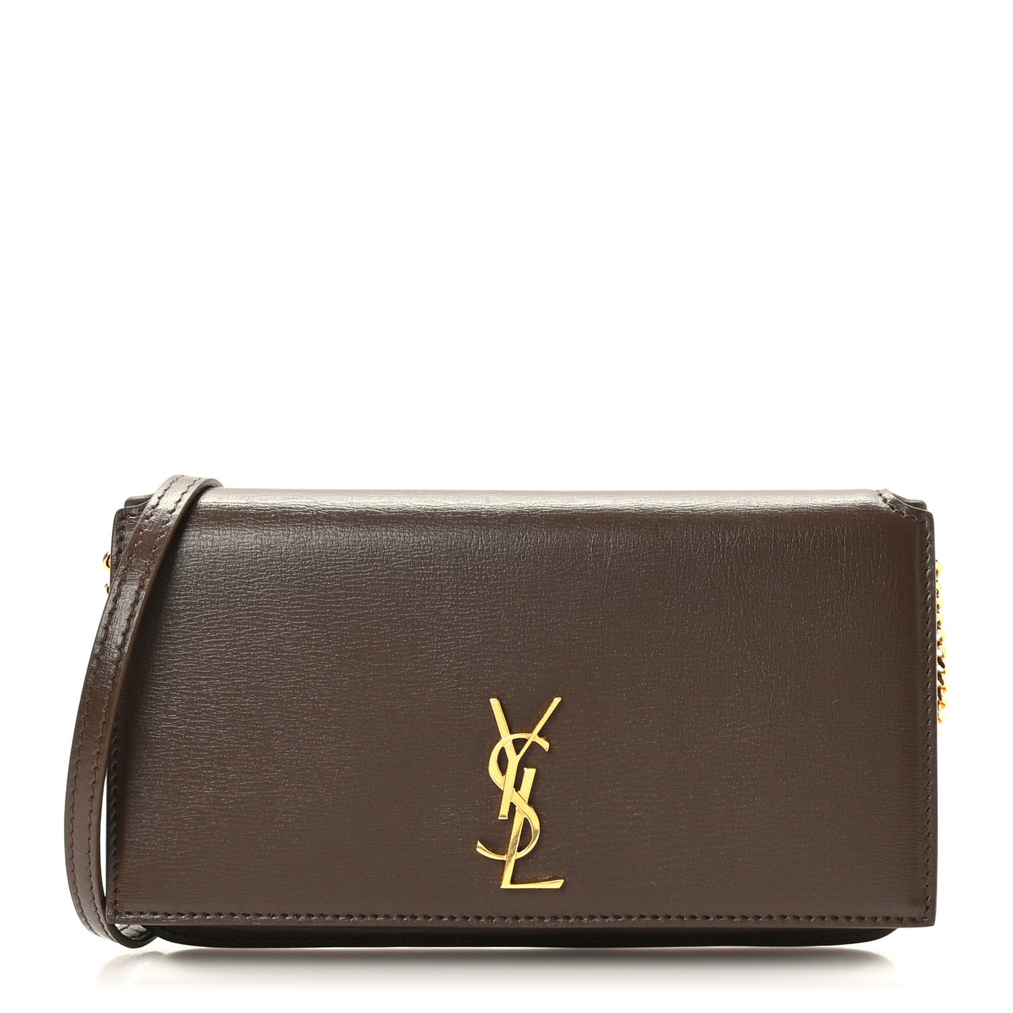 Smooth Calfskin Monogram Phone Holder Crossbody Brick