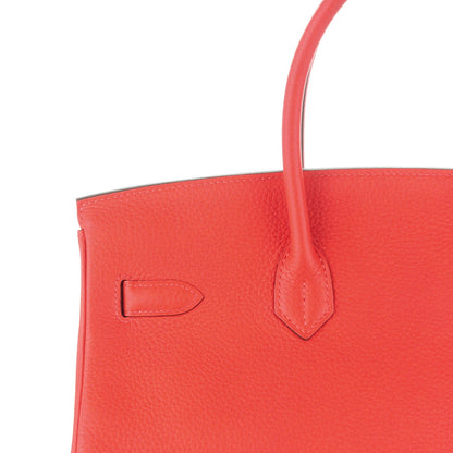 Hermes Taurillon Clemence Birkin 35 Rouge Pivoine 19 of 24