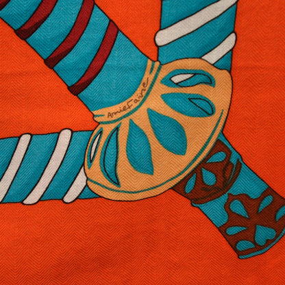 Hermes Cashmere Silk Etendards et Bannieres Shawl 140 4 of 11