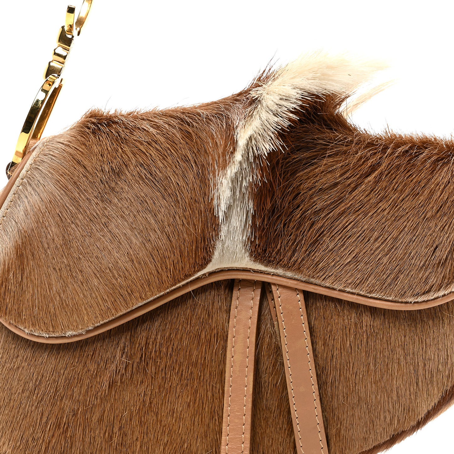 Pony Hair Saddle Bag Brown