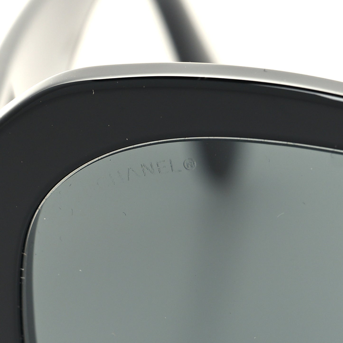 Acetate Crystal CC Shield Sunglasses 5497-B-A Black