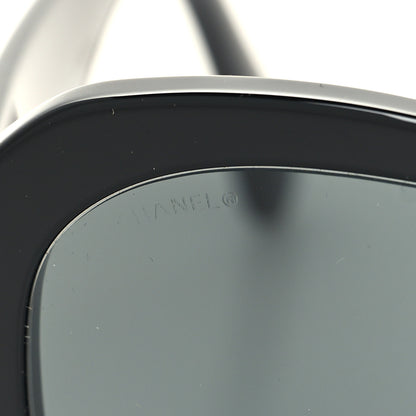 Chanel Acetate Crystal CC Shield Sunglasses 5497-B-A Black 7 of 8