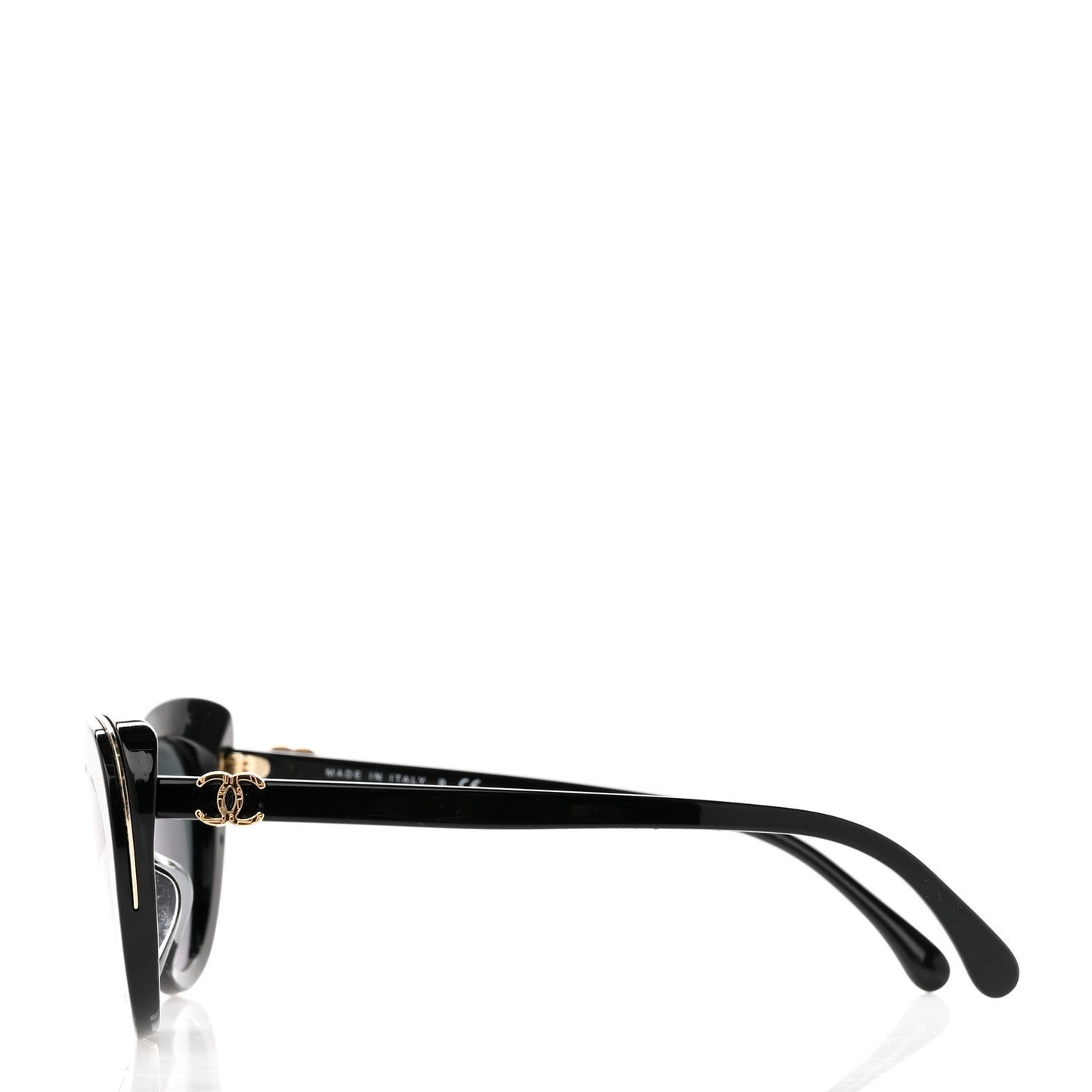 Acetate Cat Eye CC Sunglasses 5432-A Black