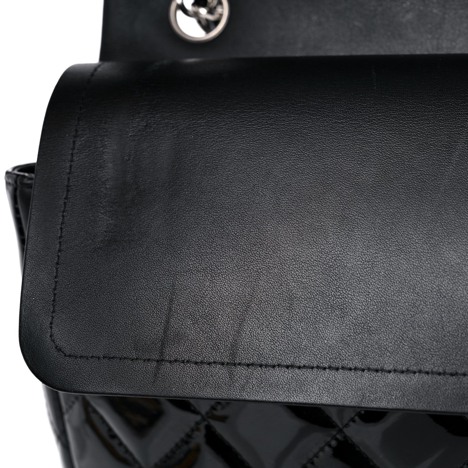 Chanel Patent Quilted Jumbo Double Flap Black 11 of 16