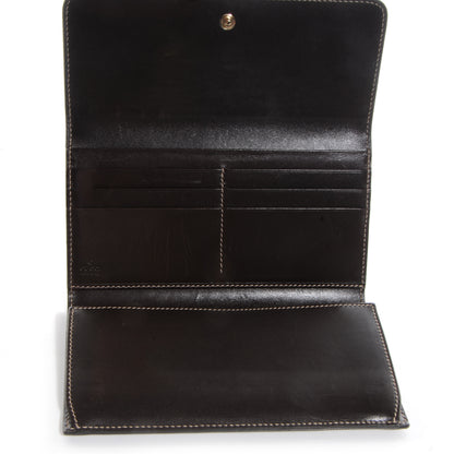 Gucci Patent Monogram Continental Wallet Brown 6 of 8