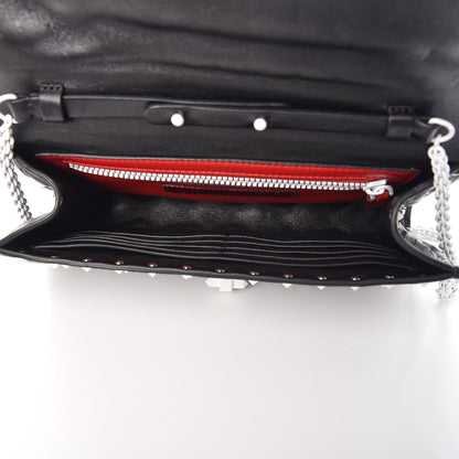 Valentino Garavani Lambskin Free Rockstud Spike Wallet On Chain Black 5 of 6