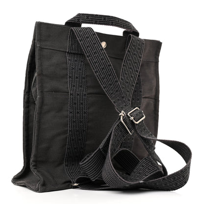 Hermes Canvas Herline Backpack Grey 3 of 13