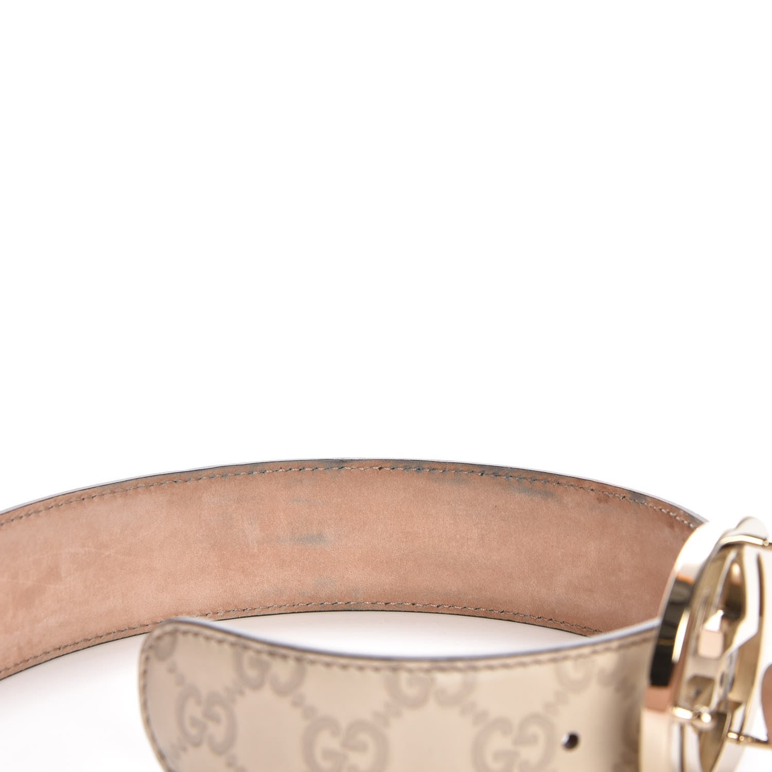 Gucci Guccissima Interlocking G Belt 90 36 Off White 6 of 6