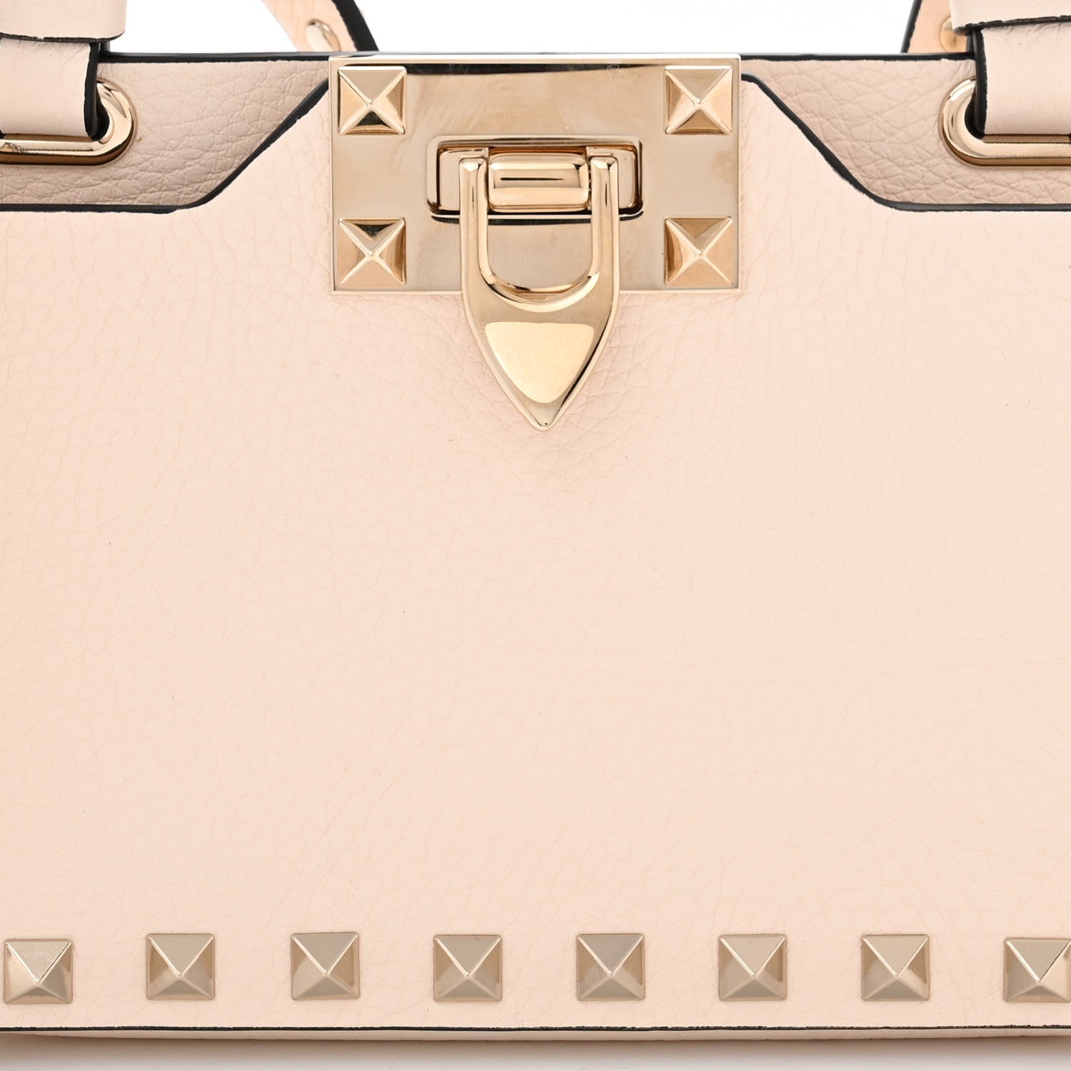 Valentino Garavani Pebbled Calfskin Rockstud Phone Case Crossbody Ivory 7 of 10