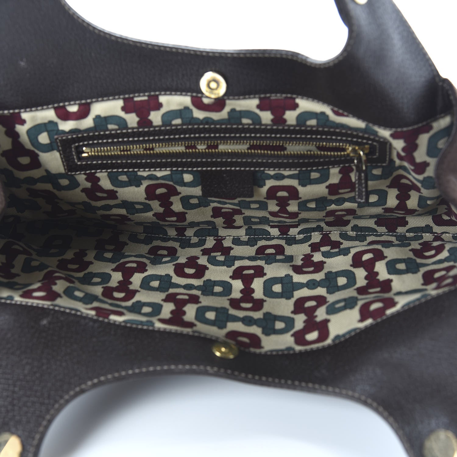 Gucci Monogram Suede Medium Charmy Shoulder Bag Dark Brown 5 of 10