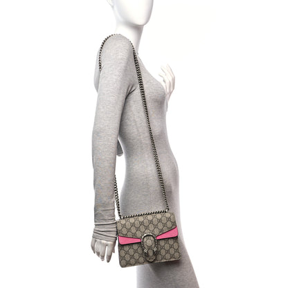 Gucci GG Supreme Monogram Mini Dionysus Shoulder Bag Pink 2 of 12