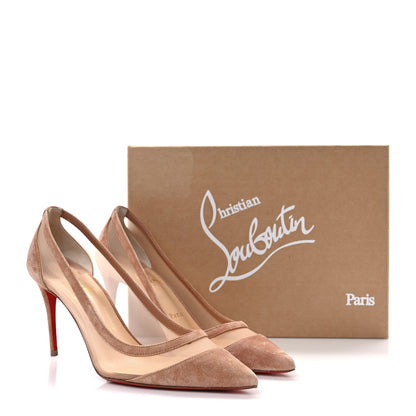 Christian Louboutin Veau Velours Rete Galativi 85 Pumps 38 Courtisane 8 of 8