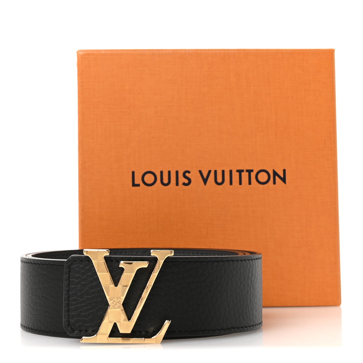 Louis Vuitton Calfskin 40mm Damier LV Initiales Reversible Belt 85 34 Gray Black 8 of 8