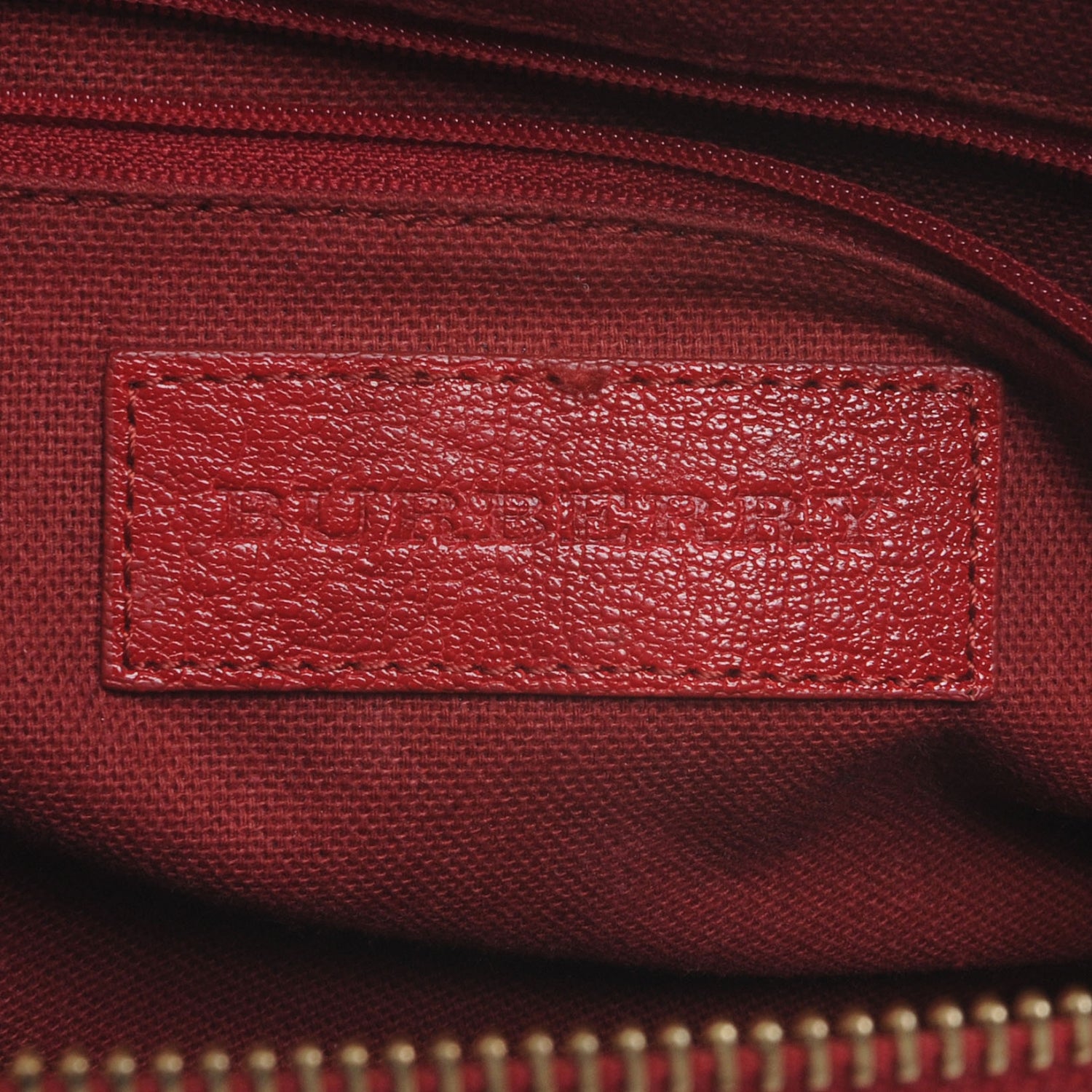 Burberry Haymarket Check Pilgrim Tote Red 6 of 10