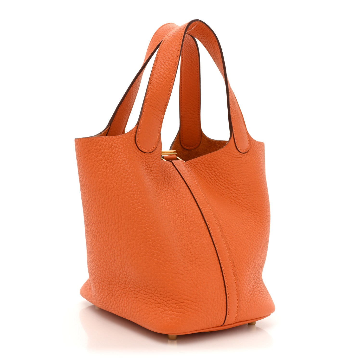 Hermes Taurillon Clemence Picotin Lock 18 PM Orange 3 of 9