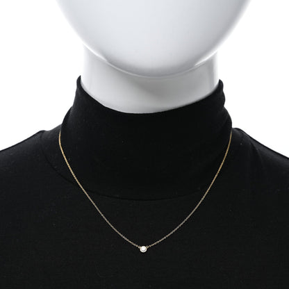 Tiffany 18K Yellow Gold Diamond .17ct Elsa Peretti Diamonds by the Yard Heart Pendant Necklace 2 of 4