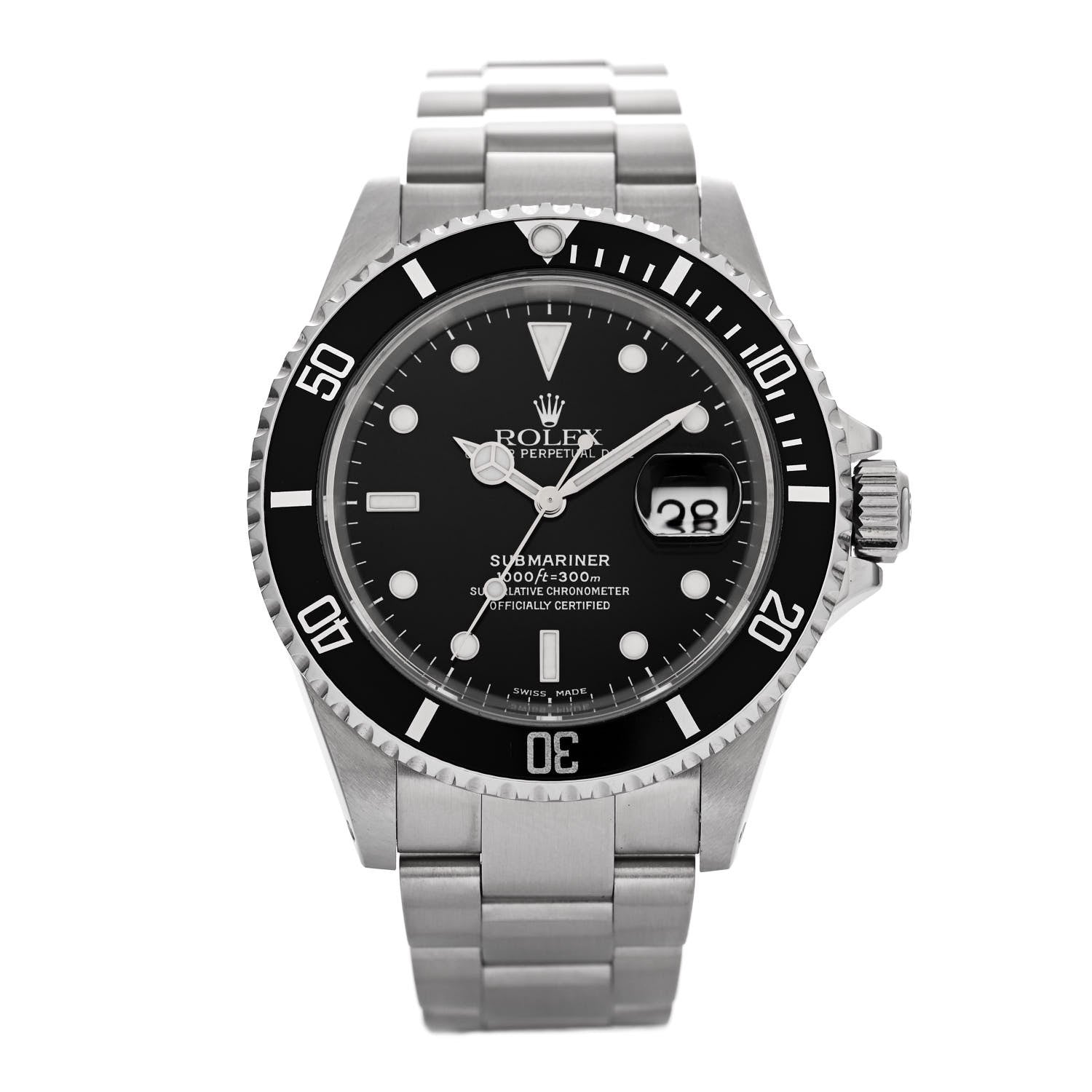 Rolex Stainless Steel 40mm Oyster Perpetual Submariner Date Watch Black 16610 1 of 4
