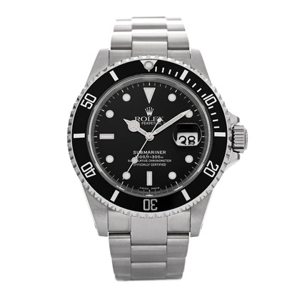 Rolex Stainless Steel 40mm Oyster Perpetual Submariner Date Watch Black 16610 1 of 4