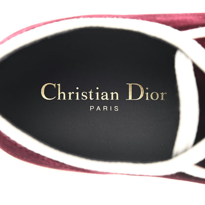 Christian Dior Velvet Walk'N'Dior Low Top Sneakers 41 Deep Amaranth 6 of 9