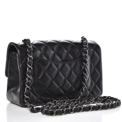 Chanel Lambskin Quilted Mini Rectangular Flap Black 3 of 8