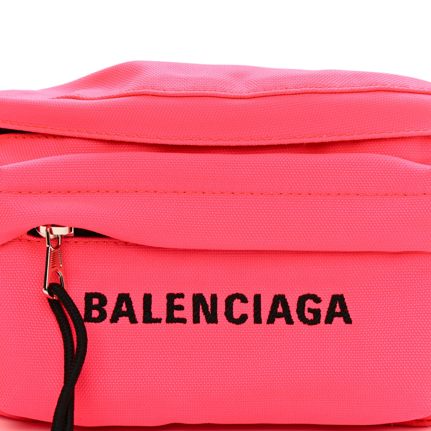 Balenciaga Textured Sport Nylon Logo Wheel Belt Bag Acid Pink 7 of 9