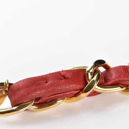Chanel Lambskin CC Chain Belt Red Gold 7 of 7