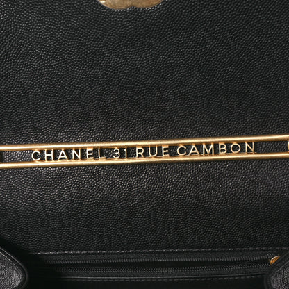 Chanel Caviar Quilted 31 Rue Cambon Top Handle Flap Black 7 of 12