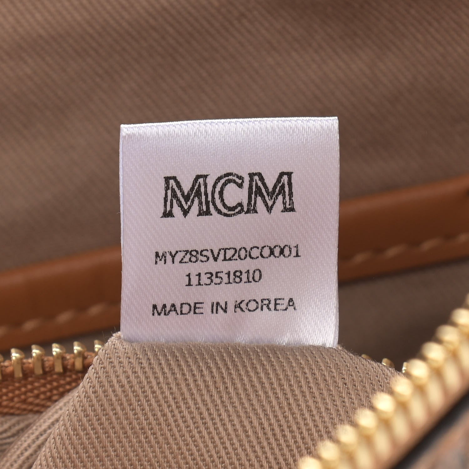 MCM Visetos Medium Crossbody Pouch Cognac 7 of 11