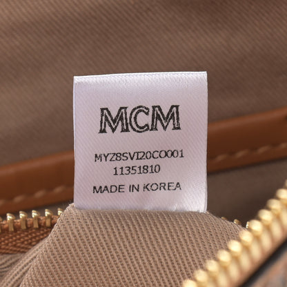 MCM Visetos Medium Crossbody Pouch Cognac 7 of 11