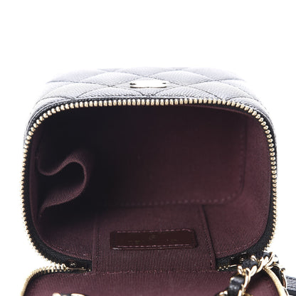 Chanel Caviar Quilted Mini Vanity Case With Chain Black 5 of 11