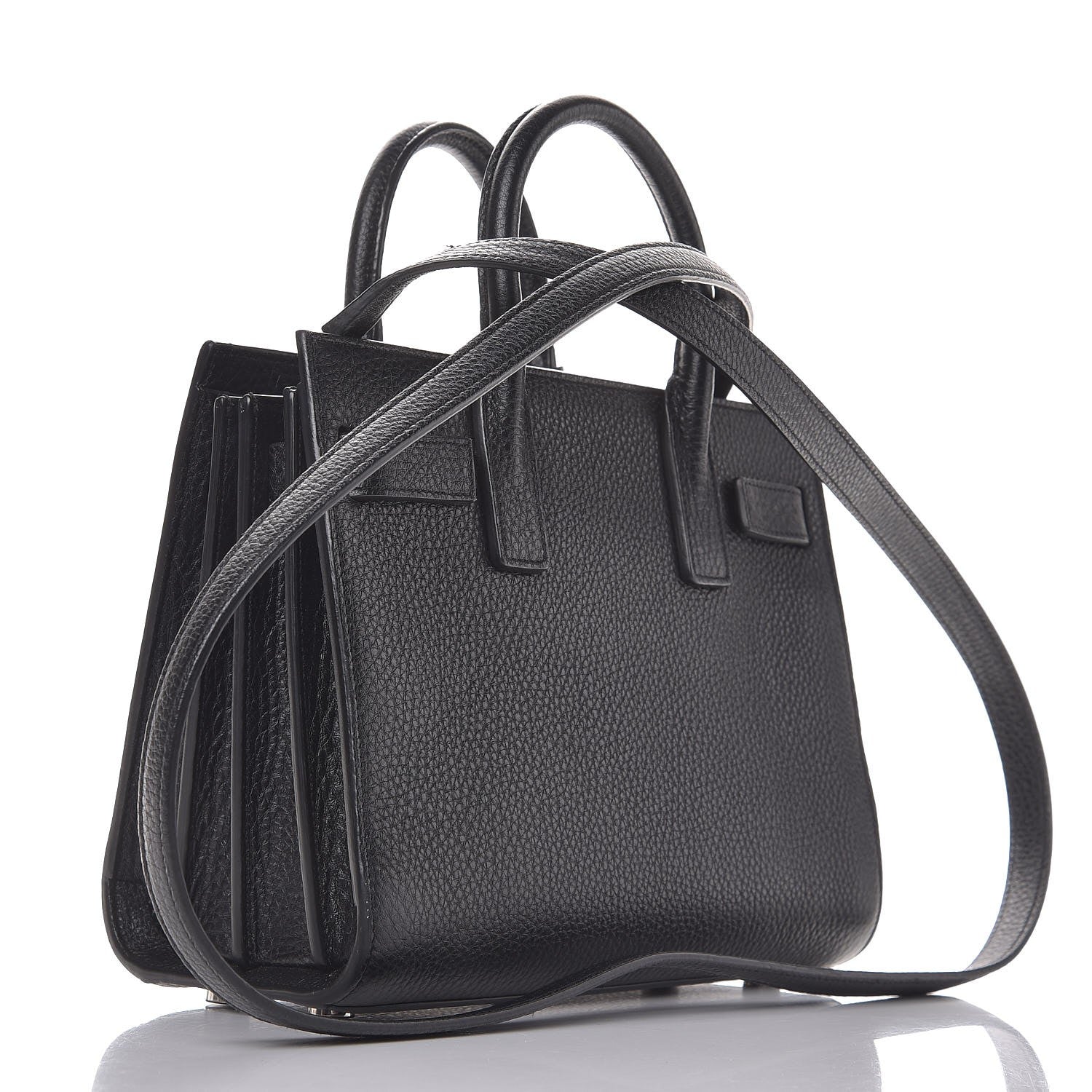 Saint Laurent Grained Calfskin Nano Sac De Jour Black 3 of 7