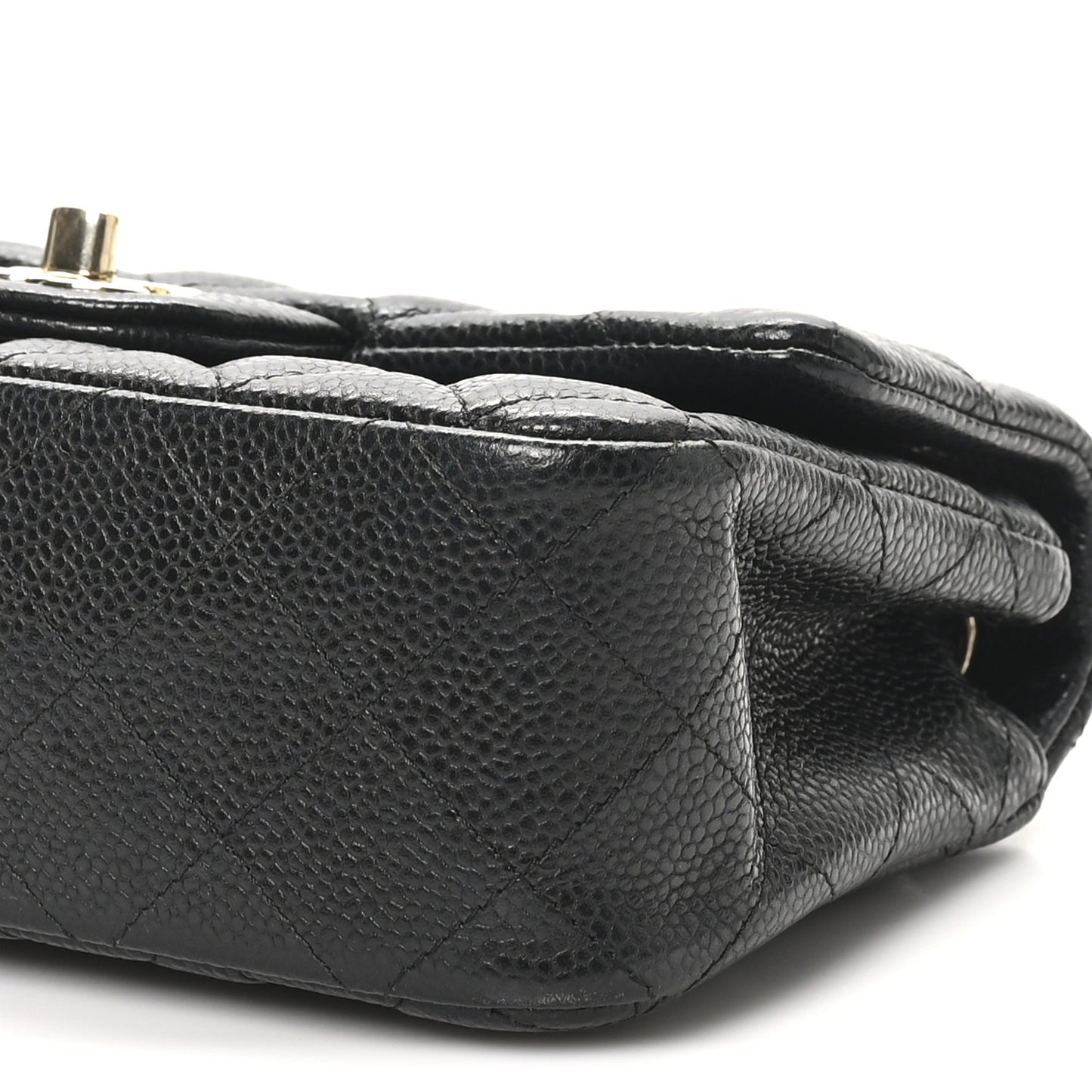 Caviar Quilted Mini Rectangular Flap Black