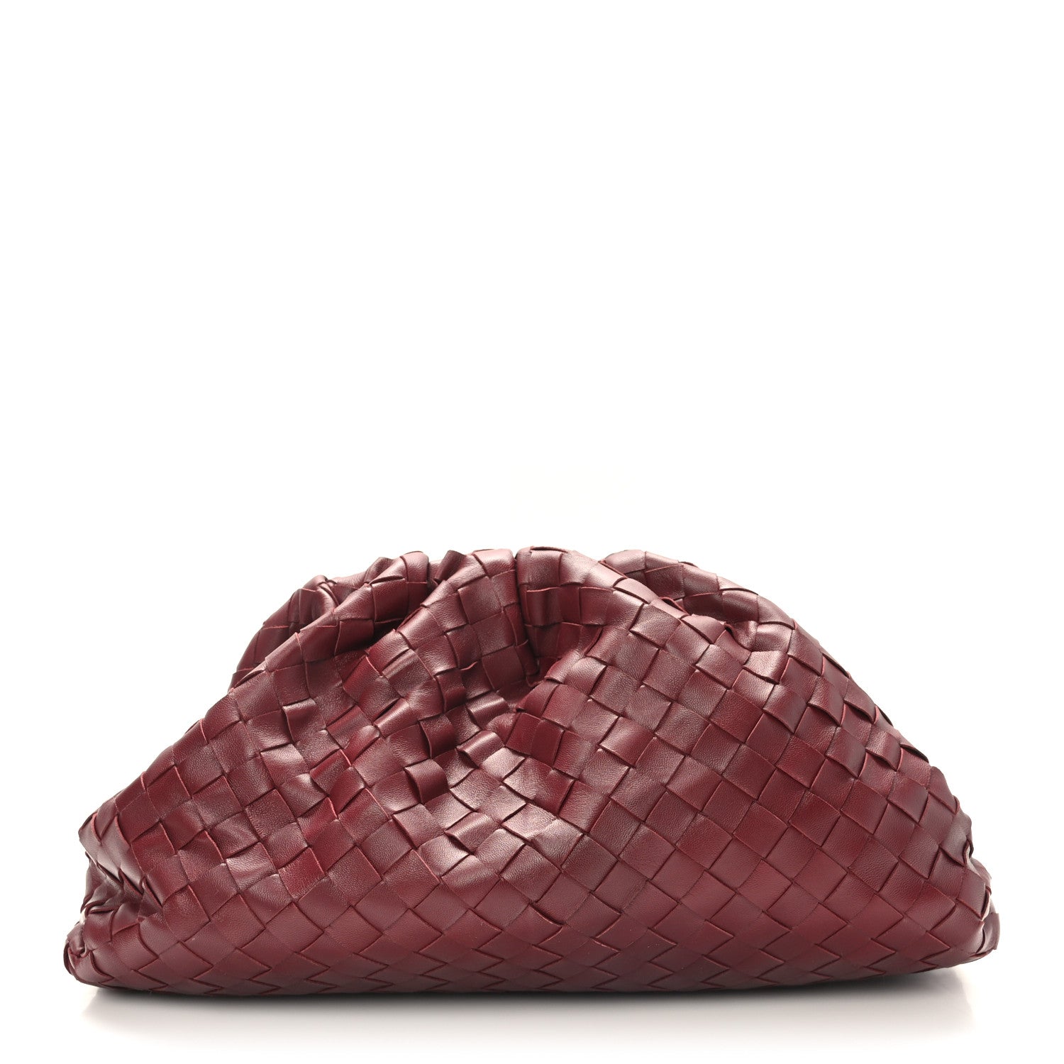 Bottega Veneta Nappa Maxi Intrecciato The Pouch Oversized Clutch Bordeaux 1 of 8