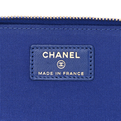 Chanel Lambskin Quilted Small Top Handle Vanity Case With Chain Blue 6 of 11