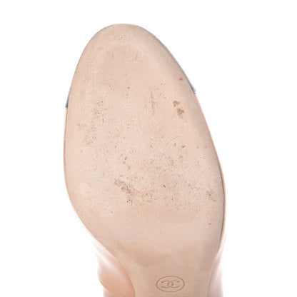 Chanel Lambskin Cap Toe Pumps 40 Beige Black 10 of 15