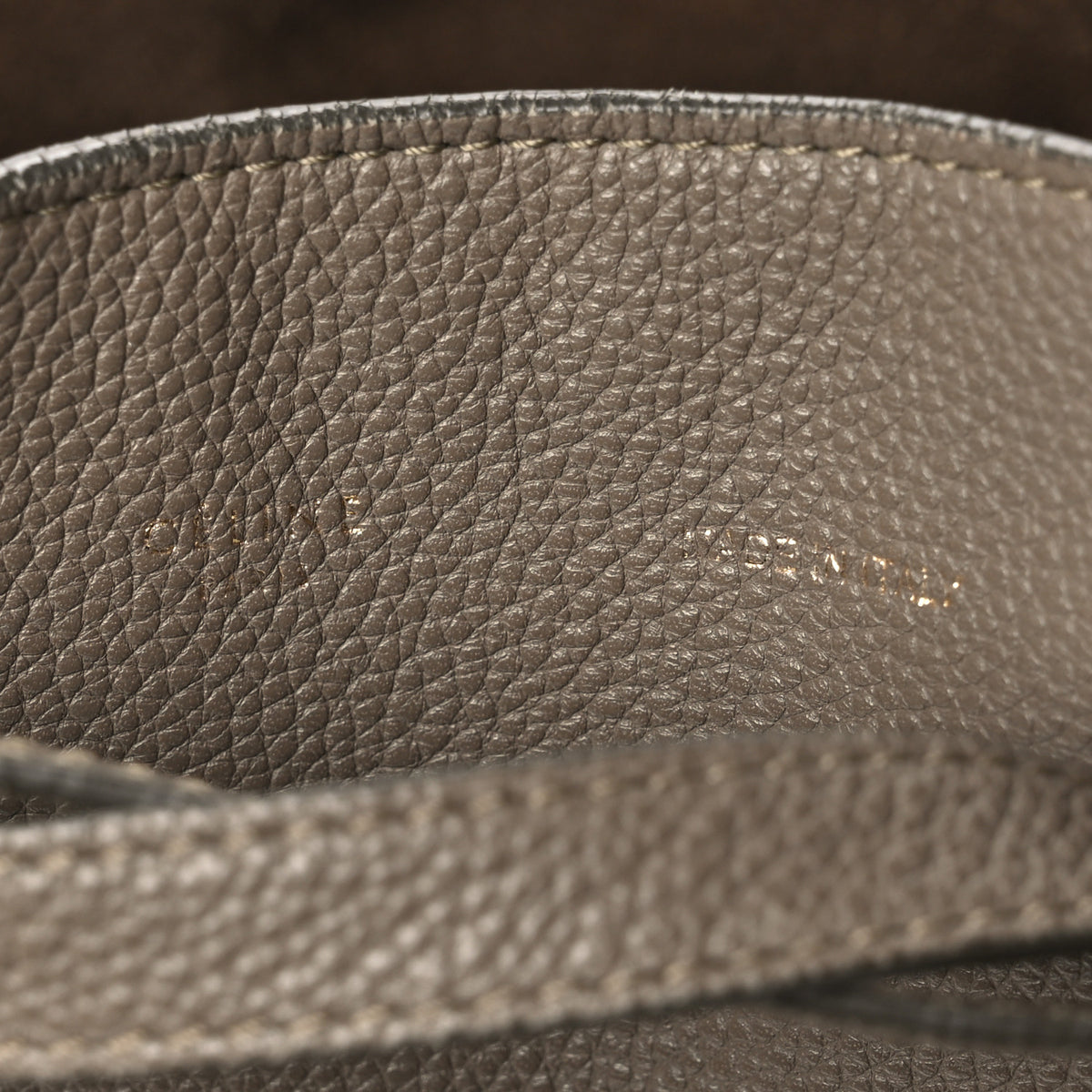 Soft Grained Calfskin Small Belt Cabas Phantom Taupe