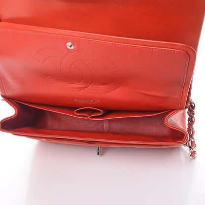 Chanel Lambskin Quilted Jumbo Double Flap Red 5 of 10