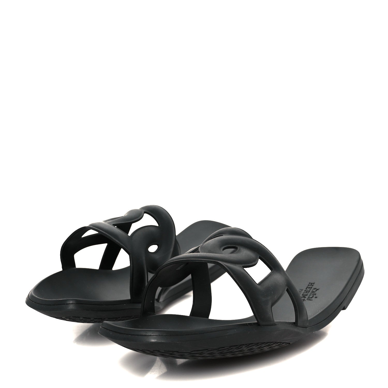 Hermes Rubber Aloha Sandals 38 Black 1789851 – FASHIONPHILE
