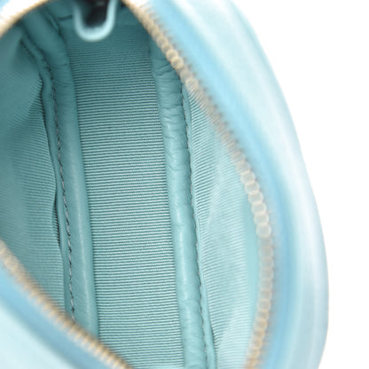 Chanel Caviar Quilted Zip Around Classic Coin Purse Light Blue 5 of 10